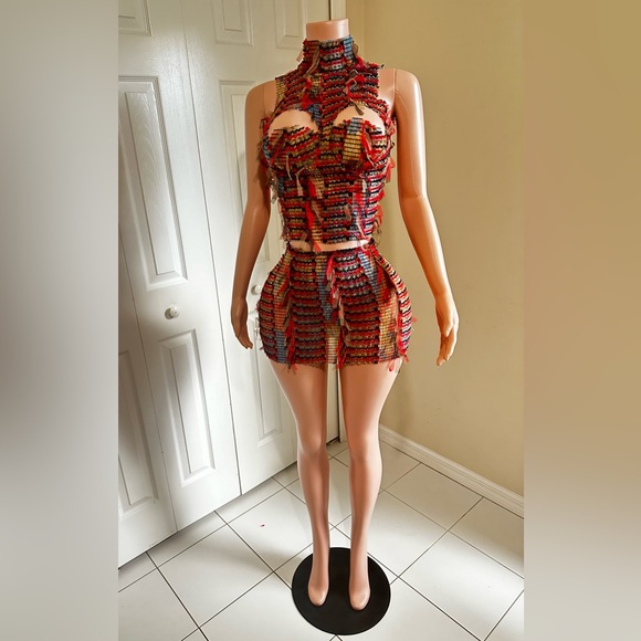 Multicolor Skirt Set - Picture 1 of 3